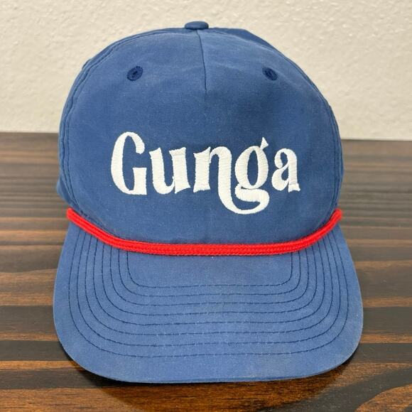 Gunga McDonald’s Blue Logo Embroidered Employee Fast Food Ball Cap Snap Back Hat - Picture 1 of 10